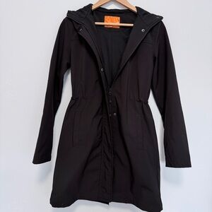 Joe Fresh Black Waterproof Hooded Trench Coat
